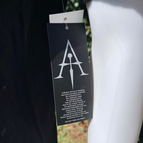 NWT A Brand Dead Wood Black Short Sleeve Graphic Tee Shirt - Picture 11 of 11